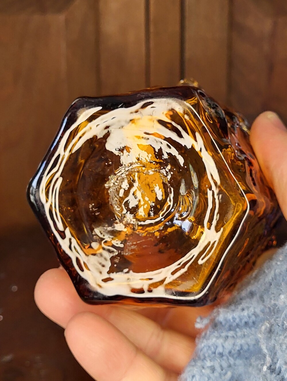 Amber Textured Glass Pitcher - Home Art - Picture 10 of 11